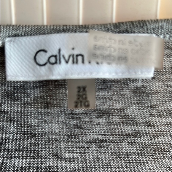 Calvin Klein Gray Cut Out Muscle Tee - Picture 4 of 5